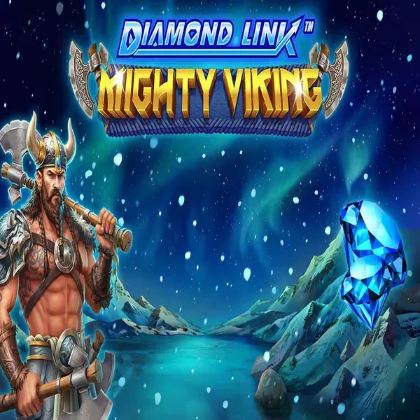 Diamond Link Mighty Viking slot logo by Greentube at Lizaro Casino
